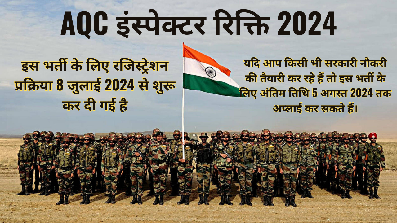 AQC Inspector 2024 Vacancy:AQC इंस्पेक्टर 2024 रिक्ति आवेदन प्रक्रिया 